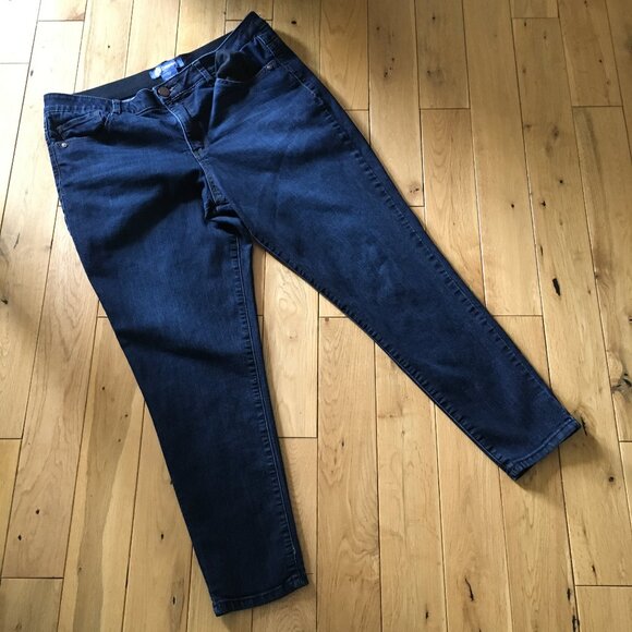 Democracy Dark Blue Denim 'Ab'solution Stretchy Banded Waist Jeans - Picture 11 of 16